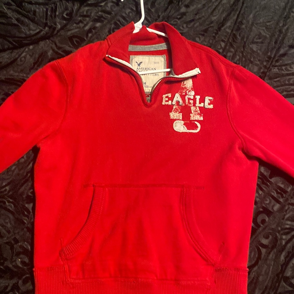 Red American eagle coat